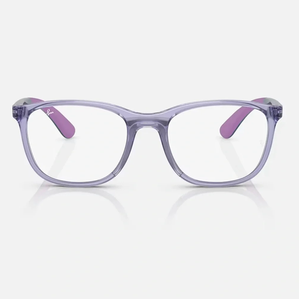 New RayBan RB1612 Kids Eyeglass Frame Polished Transparent Violet